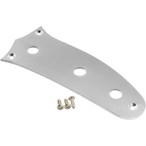 Musiclily Pro Steel 3-Hole Guitar Control Plate for Mustang Style Electric Guitar, Black