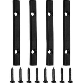 4Pcs Yootones 48mm Metal Guitar String Retainer Bar with screws replacement Compatible with Floyd Rose Tremolo Style Electric Guitar (Black)