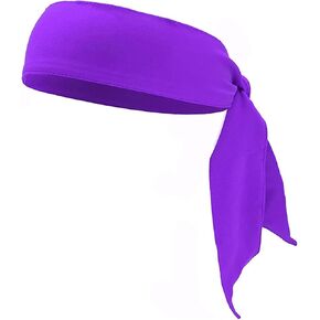 Purple Tie Headband, Sports Head Ties for Men, Women, Ninja, Karate, Tennis, Pirate Head Band & Bandana, Athletic Sweatband/Hair Band for Basketball, Running, Workout, Sweat Wicking Sport Headbands in Saudi Arabia