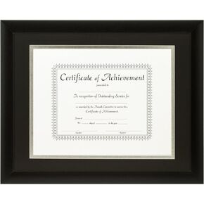 Craig Frames 11x14-Inch Dark Walnut Document Frame, Double Mat with Single 8.5x11-Inch Opening