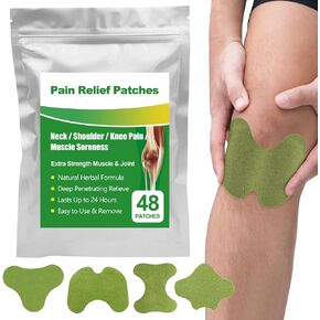 Knee Relief Patches, 48 Count Relief Patch Extract Sticker Heat Patches for Knee, Back, Neck, Shoulder