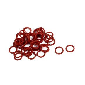 uxcell 50Pcs 8mm x 1mm Rubber O-Rings NBR Heat Resistant Sealing Ring Grommets Red