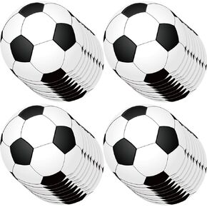 60Pcs 6In Paper Soccer Party Cutouts with 120Pcs Glue Points,Soccer Cut Outs Bulletin Board Decorations for Soccer Party Theme Sport Birthday Classroom Party Decor Supplies