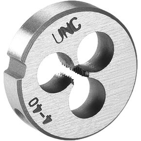 uxcell 4-40 UNC Round Die, Machine Thread Right Hand Threading Die, Alloy Steel Screw Thread Cutting Die