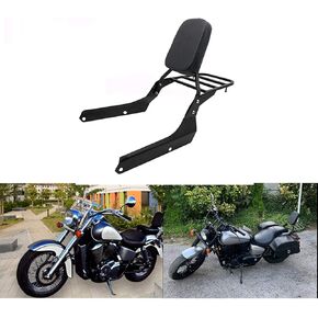 New Backrest Sissy Bar Luggage Rack Pad Compatible with/Replacement for Honda VT750 Shadow Spirit 2007-2014 Honda VT750C2B Shadow Phantom 2010-2017 (Deep Black)