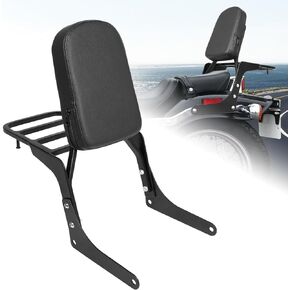 Detachable Black Rear Passenger Backrest Sissy Bar with Luggage Rack and Backrest Pad Compatible with for Rebel 250 CA250 CMX250 All Years