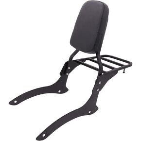Sissy Bar Backrest + Luggage Rack Compatible with Replacement For Yamaha Vstar 1100 xvs 1100 Dragstar V- star 1100 Custom