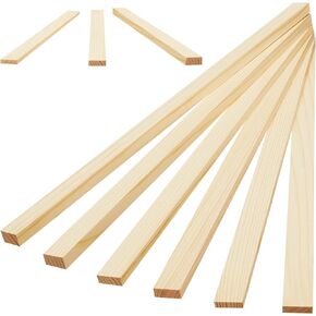 6 Pcs 15.8 x 0.8 Inches Pottery Teaching Rolling Mud Stick Guide 0.2 0.28 0.39 Inch Thick Mudboard Guide Wooden Strips Wood DIY Ceramic Mudboard Forming Tool for Manual Self Made Clay Gift Decoration