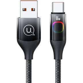 شاحن USB A إلى النوع C شحن سريع، كابل شاحن USB C مع كابل شاحن سيارة مضفر من النايلون LED، سلك USB C للهاتف 15 Plus 15 Pro Max لهاتف Samsung Galaxy S23 S22 Note Pixel جميع أنواع الهواتف C in Kuwait