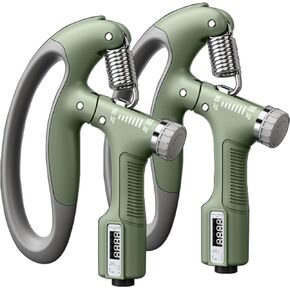 2 Pack Hand Grip Strengthener, Finger Grip Exerciser, Adjustable Resistance 22-220Lbs (10-100kg), Strength Trainer, Hand Squeezer, Grip Workout for Athletes Pianist