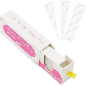 شريط أنيق مزدوج الجوانب للملابس والجسم من OK TAPE - 120 شريطًا | شريط ملابس لاصق قوي طوال اليوم | لطيف على البشرة والأقمشة | لون شفاف وواضح لجميع ألوان البشرة