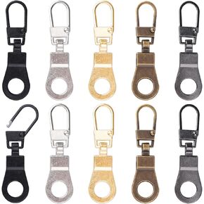 10 قطعة سحاب سحب بديل قابل للفصل سحاب سحب علامات التبويب استبدال سحاب سحب للثقوب الصغيرة سترات الأمتعة حقائب الظهر (5 ألوان) in Kuwait