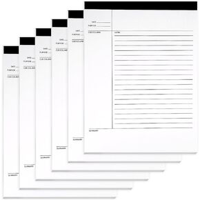 Whaline 300 Sheets 6 Pads Legal Pads 8.3" x 11.6" Note Pads Cornell Legal Pads White Writing Tablets A4 To Do List Notepads for Office Business School College Supplies