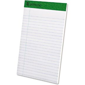 Ampad 20-152 Ruled pads, 50% recycled, perforated, 5 x 8, white, 50-sheet pads, 12/pack