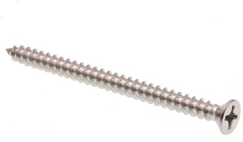 برغي من الصفائح المعدنية Prime-Line 9017631، ذاتي التنصت، فيليبس برأس مسطح، #12 × 3 بوصة، من الفولاذ المقاوم للصدأ درجة 18-8، عبوة من 100 قطعة in Saudi Arabia