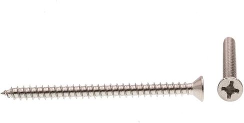 برغي من الصفائح المعدنية Prime-Line 9017631، ذاتي التنصت، فيليبس برأس مسطح، #12 × 3 بوصة، من الفولاذ المقاوم للصدأ درجة 18-8، عبوة من 100 قطعة in Saudi Arabia