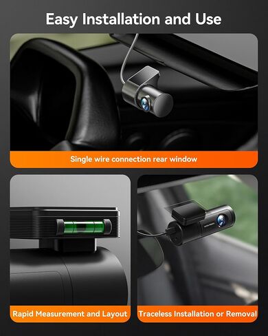 كاميرا داش WOLFBOX 4K أمامية وخلفية، واي فاي UHD 2160P/1080P كاميرا داش صغيرة للسيارات، بطاقة 32 جيجا مجانية، نظام تحديد المواقع المدمج، WDR، رؤية ليلية، وضع انتظار 24 ساعة، مستشعر G، تسجيل حلقة، يدعم 256 جيجابايت كحد أقصى in Kuwait