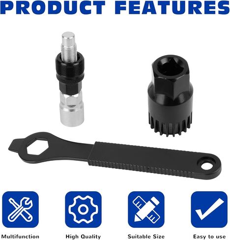 Oumers Bicycle Crank Extractor Bottom Bracket Remover Crank Arm Remover Spanner/Wrench Repair Tools Kit Bike Crank Puller Tool Set Bicycle Crank Removal Tool Set Professional Bicycle Repair Tool Kit in Saudi Arabia