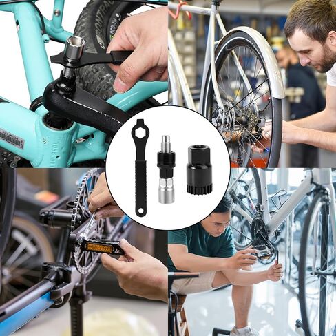 Oumers Bicycle Crank Extractor Bottom Bracket Remover Crank Arm Remover Spanner/Wrench Repair Tools Kit Bike Crank Puller Tool Set Bicycle Crank Removal Tool Set Professional Bicycle Repair Tool Kit in Saudi Arabia