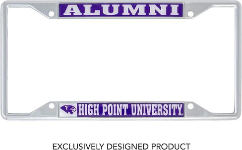إطار لوحة ترخيص معدني من Desert Cactus High Point University HPU Panthers للجزء الأمامي أو الخلفي من السيارة مرخص رسميًا (الخريجين) in Saudi Arabia
