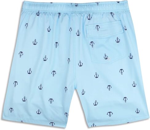 سروال سباحة مبطن للرجال من بوكسر قصير مبطن للرجال للسباحة وبطانة مضادة للغضب مقاس 7 بوصات مقاس مرساة أزرق متوسط in Kuwait