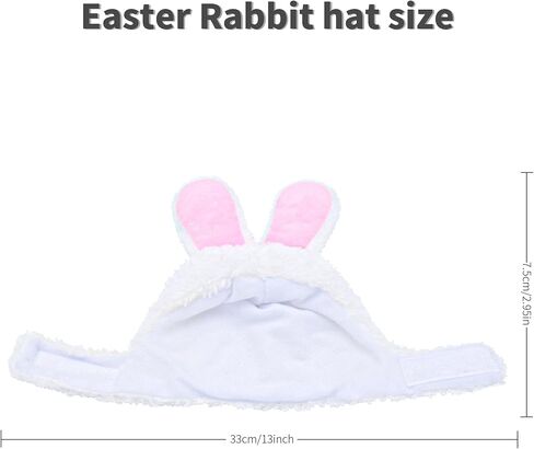 قبعة أرنب زي القطة مع أذنين للقطط والكلاب الصغيرة - إكسسوار مثالي لزي عيد الفصح للحيوانات الأليفة in Kuwait