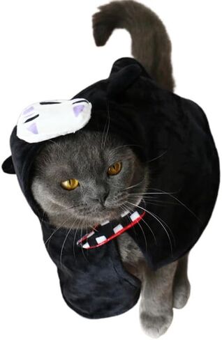 ChoChoCho Anime Pet Cosplay Dog Costume for Cats & Dogs - Ninja Cloak Outfit - Ideal for Halloween, Cosplay Events - Suitable for Puppies, Small & Medium Pets (S/M, Seventh Hokage) in Kuwait