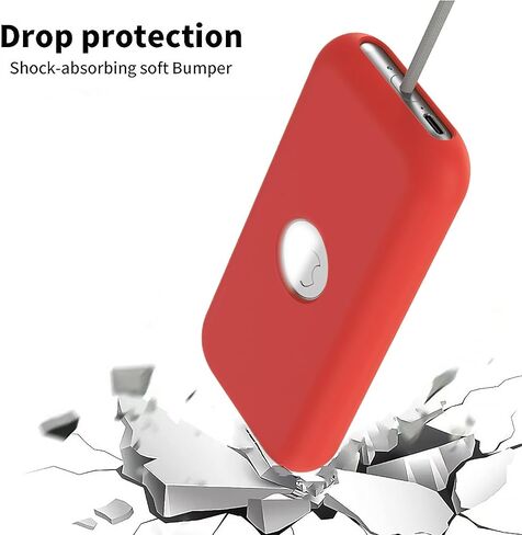 Soft Silicone Case Cover Compatible with Apple Vision Pro Battery Case Apple VR Vision Pro Battery Protective Case Cover Anti-Scratch Fall-Proof Case for Apple Vision Pro Battery Accessories (Red) in Saudi Arabia