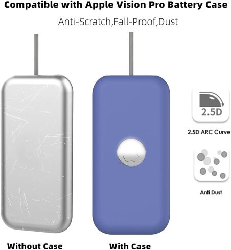 Soft Silicone Case Cover Compatible with Apple Vision Pro Battery Case Apple VR Vision Pro Battery Protective Case Cover Anti-Scratch Fall-Proof Case for Apple Vision Pro Battery Accessories (Red) in Saudi Arabia