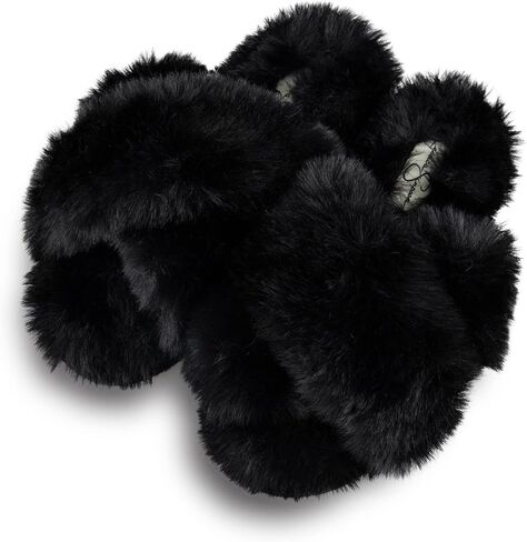 Jessica Simpson Girl's Plush Faux Fur Slip on House Slippers with Memory Foam in Saudi Arabia