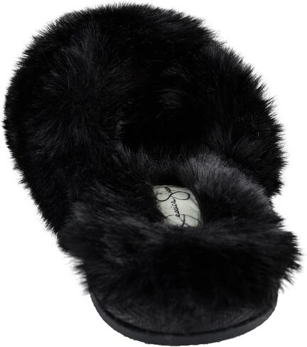 Jessica Simpson Girl's Plush Faux Fur Slip on House Slippers with Memory Foam in Saudi Arabia