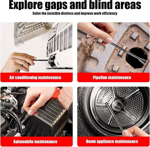 1 قطعة كاميرا فحص الثعبان USB، 8 مم من النوع C USB Borescope، IP67 كاميرا فحص Borescope HD عالية الدقة مع كابل 3.28 قدم و6 مصابيح LED قابلة للتعديل لأجهزة الكمبيوتر التي تعمل بنظام Android Windows (أسود) in Saudi Arabia