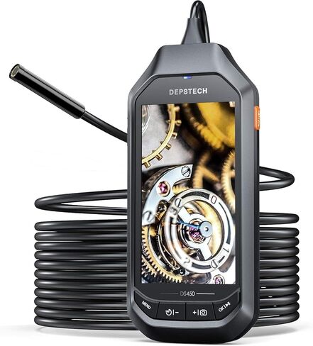 منظار داخلي 5.0 ميجابكسل مع شاشة IPS مقاس 4.5 بوصة، منظار صناعي DEPSTECH 1944P HD، كاميرا فحص 0.33 بوصة، كاميرا ثعبان مقاومة للماء مع بطارية 3300 مللي أمبير في الساعة، بطاقة 16 جيجابايت، 6 مصابيح LED، حقيبة حمل، كابل بطول 16.5 قدم in Kuwait