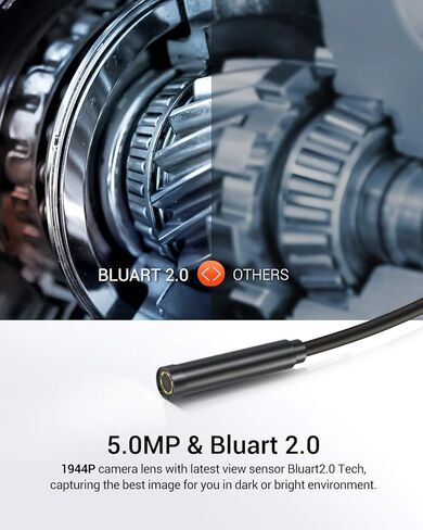 منظار داخلي 5.0 ميجابكسل مع شاشة IPS مقاس 4.5 بوصة، منظار صناعي DEPSTECH 1944P HD، كاميرا فحص 0.33 بوصة، كاميرا ثعبان مقاومة للماء مع بطارية 3300 مللي أمبير في الساعة، بطاقة 16 جيجابايت، 6 مصابيح LED، حقيبة حمل، كابل بطول 16.5 قدم in Kuwait