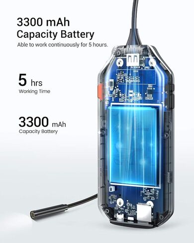 منظار داخلي 5.0 ميجابكسل مع شاشة IPS مقاس 4.5 بوصة، منظار صناعي DEPSTECH 1944P HD، كاميرا فحص 0.33 بوصة، كاميرا ثعبان مقاومة للماء مع بطارية 3300 مللي أمبير في الساعة، بطاقة 16 جيجابايت، 6 مصابيح LED، حقيبة حمل، كابل بطول 16.5 قدم in Kuwait