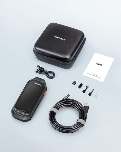 منظار داخلي 5.0 ميجابكسل مع شاشة IPS مقاس 4.5 بوصة، منظار صناعي DEPSTECH 1944P HD، كاميرا فحص 0.33 بوصة، كاميرا ثعبان مقاومة للماء مع بطارية 3300 مللي أمبير في الساعة، بطاقة 16 جيجابايت، 6 مصابيح LED، حقيبة حمل، كابل بطول 16.5 قدم in Kuwait