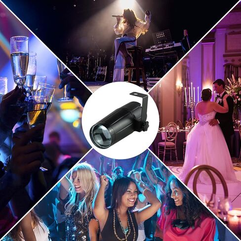 Pinspot Light، 3 حزمة Czgor 10W مرآة أضواء كاشفة، مشرق بارد أبيض شعاع ديسكو الكرة الأضواء، إضاءة المسرح للحزب DJ ديسكو الرقص بار مسرح الزفاف in Saudi Arabia