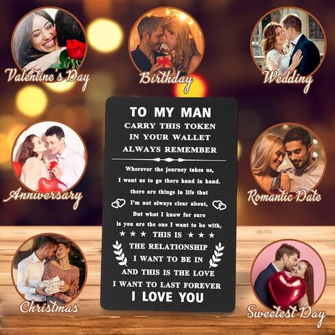 I Love You Cards Romantic - Why I Love You Engraved Black Aluminum, Unique Keepsake, Christmas Valentines Presents in Saudi Arabia