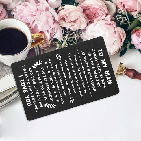 I Love You Cards Romantic - Why I Love You Engraved Black Aluminum, Unique Keepsake, Christmas Valentines Presents in Saudi Arabia