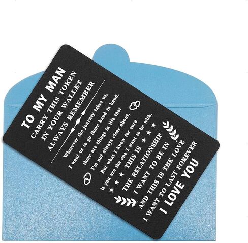 I Love You Cards Romantic - Why I Love You Engraved Black Aluminum, Unique Keepsake, Christmas Valentines Presents in Saudi Arabia