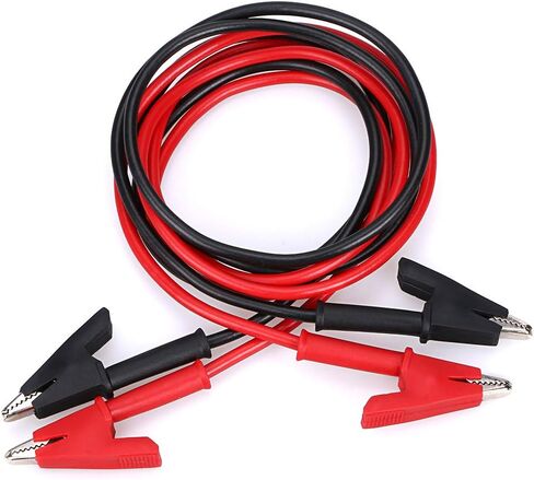 Sumnacon Dual Ended Crocodile Alligator Clips, 15A Test Lead Wire Cable with Insulators Clips, 2 Pcs 3.3 ft/1m Test Flexible Cable with Protective Jack Copper Clamps for Electrical Testing in Saudi Arabia