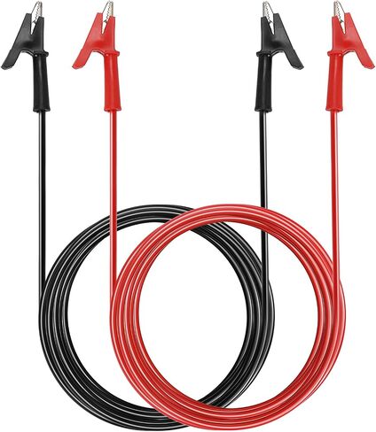 Sumnacon Dual Ended Crocodile Alligator Clips, 15A Test Lead Wire Cable with Insulators Clips, 2 Pcs 3.3 ft/1m Test Flexible Cable with Protective Jack Copper Clamps for Electrical Testing in Saudi Arabia