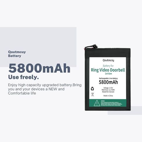 2023 بطارية بديلة مطورة جديدة لجرس باب يتضمن شاشة عرض فيديو من الجيل الأول، بطارية الجيل الأول من 5 دبوس مع طقم تصليح الأدوات in Kuwait