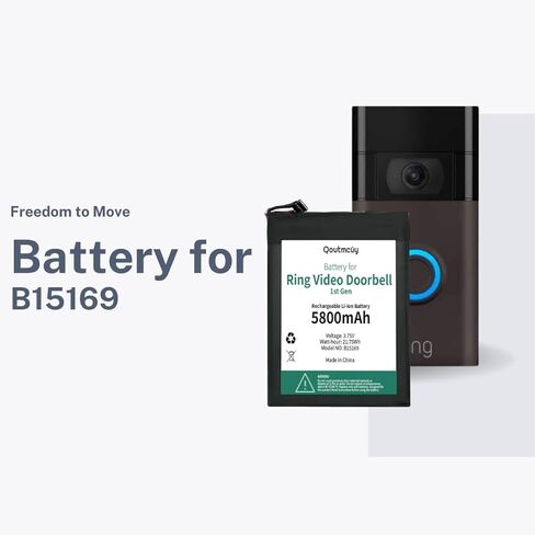 2023 بطارية بديلة مطورة جديدة لجرس باب يتضمن شاشة عرض فيديو من الجيل الأول، بطارية الجيل الأول من 5 دبوس مع طقم تصليح الأدوات in Kuwait