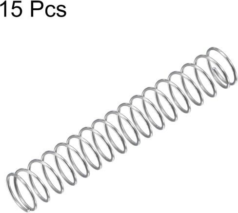uxcell Compression Spring,304 Stainless Steel,4mm OD,0.3mm Wire Size, 12mm Compressed Length,20mm Free Length,2N Load Capacity for Home Projects, Silver Tone, 15pcs in Saudi Arabia