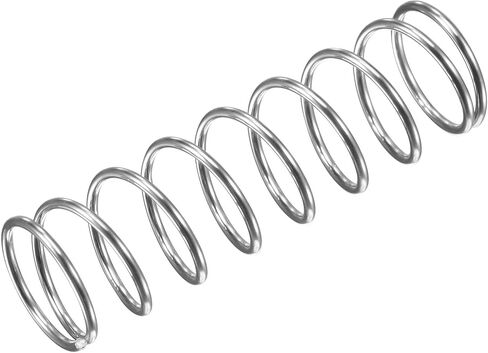 uxcell Compression Spring,304 Stainless Steel,15mm OD,1.2mm Wire Size,26mm Compressed Length,40mm Free Length,15.7N Load Capacity for Home Projects, Silver Tone, 10pcs in Saudi Arabia