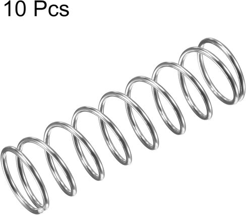 uxcell Compression Spring,304 Stainless Steel,15mm OD,1.2mm Wire Size,26mm Compressed Length,40mm Free Length,15.7N Load Capacity for Home Projects, Silver Tone, 10pcs in Saudi Arabia