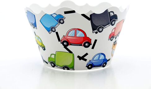 لوازم حفلات أعياد ميلاد السيارات، أغلفة الكب كيك (12 عبوة) - هدايا حفلات سباق السيارات، ديكورات حفلات شاحنة الوحش الكبيرة، ديكور حفلات أعياد ميلاد الأولاد in Kuwait