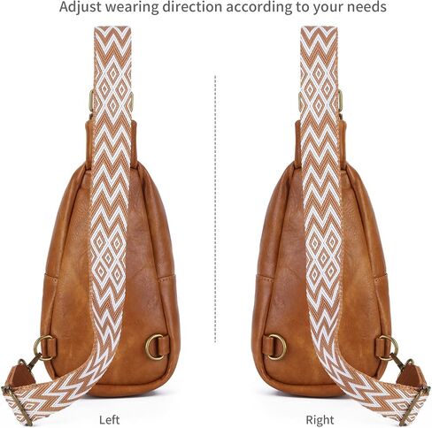 Sling Crossbody Bag for Women Chest Purse Fanny Pack Shoulder Backpack With Guitar Strap in Saudi Arabia