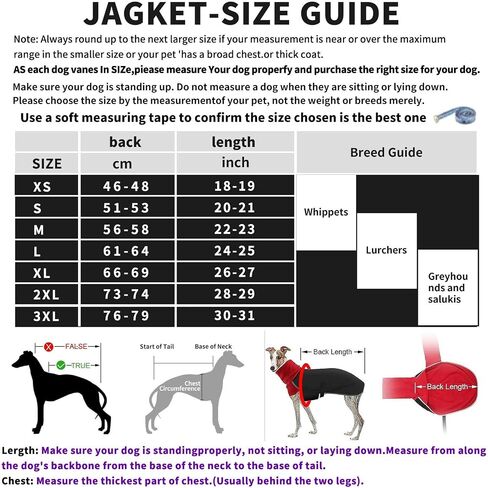 Greyhound Winter Coat, Dog Jacket Waterproof, Greyhound Coat with Harness Hole, Waterproof Dog Coats, Dog Jumper Jacket, Whippet Raincoat, Outdoor Dog Apparel for Whippet Lurcher Salukis (L, Black) in Saudi Arabia